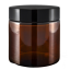 Stiklinis indelis 100ml, rudas su dangteliu