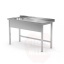 Table 2000x600x850mm with 1 sink on the left, stainless steel