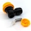 Jungtis DuoTight 8mm ball-lock jungtis, juoda + geltona
