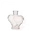 Stiklinis butelis 200ml su širdelėmis, skaidrus 10vnt
