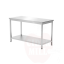 Central table with shelf – bolted, depth 600 mm, HENDI, Kitchen Line, 1200x600x(H)850mm