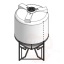 Plastmahuti 2500l, koonuspõhi, metallalusel