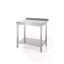 Wall table with shelf – bolted, depth 600 mm, HENDI, Profi Line, 1200x600x(H)850mm