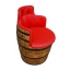 Oak barrel chair 56x57x87cm