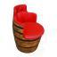 Oak barrel chair 56x57x87cm