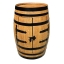 Oak serving table barrel bar 70x95cm