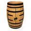 Oak serving table barrel bar 70x95cm