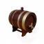 Barrel 10l dark with brass valve and black rims+medium roast