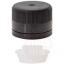 Plastic screw cap with black drop-out ⌀31.5 (100 pcs)