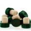 Synthetic T-cap 19mm 35/29mm 500pc, wood green