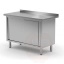 Wall table cabinet with sliding doors – welded, HENDI, Profi Line, 1400x600x(H)850mm