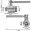 Stainless steel ball valve 1/2 "x 3/4" M / M
