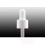 Plastic dropper in white with white gloss tits, and glass tube 53mm