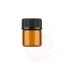 Round brown transparent glass bottle 1ml, neck size 18/410