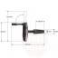 Stainless steel lever tap for wooden barrels D14mm