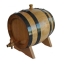 Barrel 1l light with brass valve and black rims+medium roast