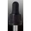 PP black dropper with black tits, locking ring and 71mm glass tube suitable for BO25 30ml