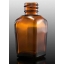 Squere glass bottle 20ml in brown