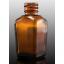 Squere glass bottle 20ml in brown