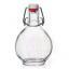 Glasflasche 200ml Feierabend transparent, mit Drahtverschluss