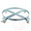 Barrel bottom with wheels D50,8xH16,5cm