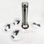 Triple beer tap tower - brushed stainless steel