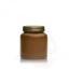Ceramic jar 270ml brown/crystal
