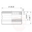 Metalinis dangtelis 28x18mm GL28, juodas